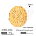 18K Gold Bright Sun Statement Ring