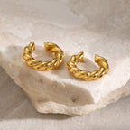 18K Gold Twisted Ear Cuff