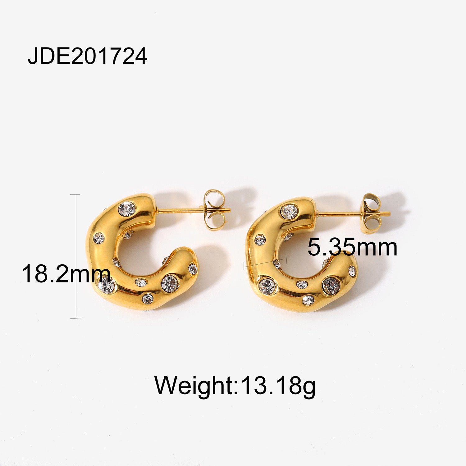 18K Gold Extra Chic Huggie Earrings