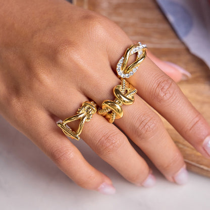 18K Gold Infinite Ties Statement Knot Ring