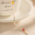 18K Gold Happy Hour Pearl Chain Dainty Anklet