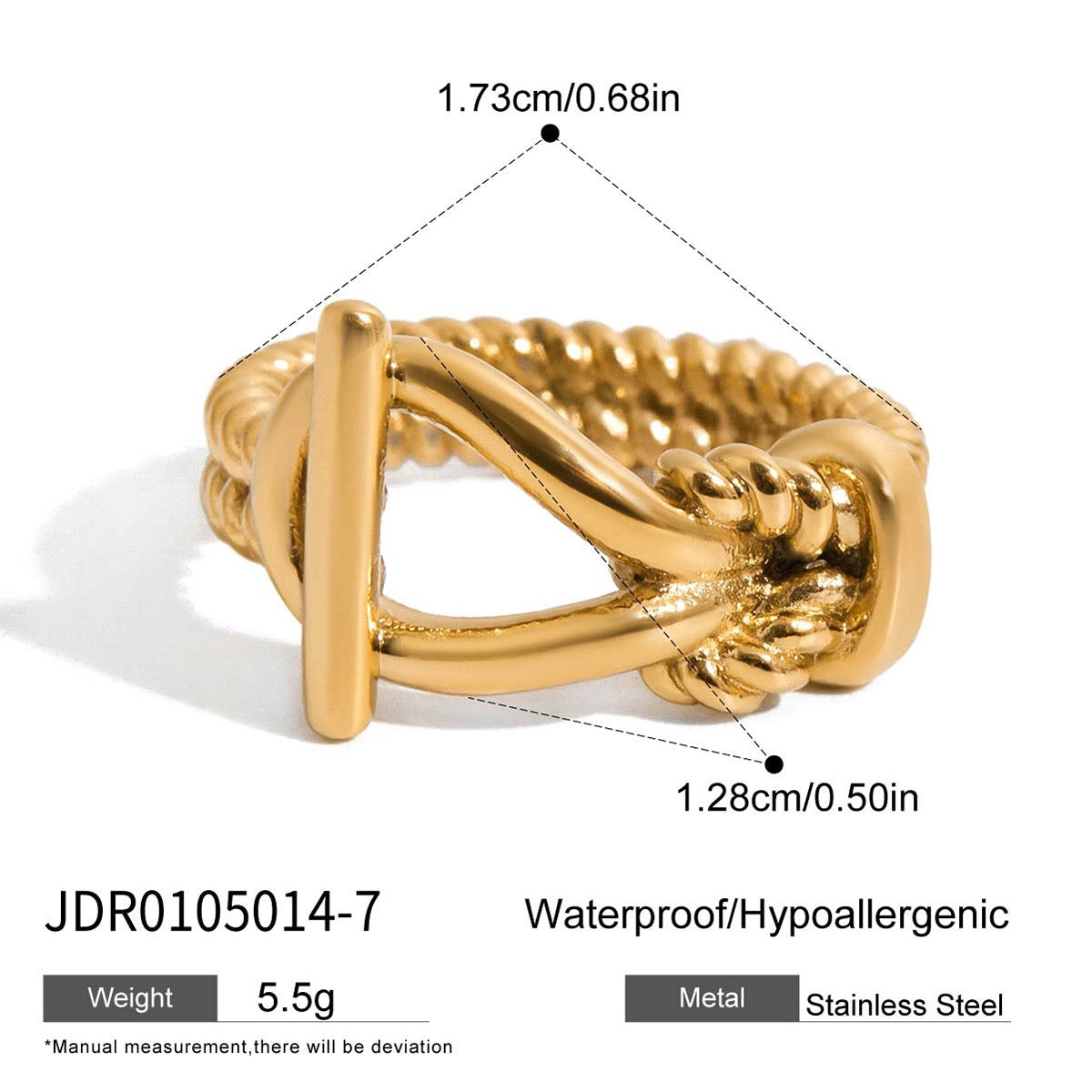 18K Gold Infinite Ties Statement Knot Ring