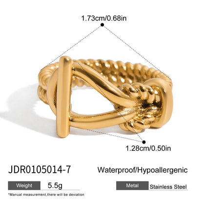 18K Gold Infinite Ties Statement Knot Ring
