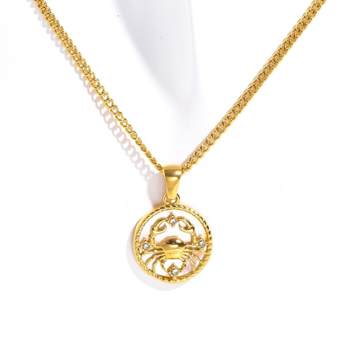 18K Gold Zodiac Astrology Sign Pendant Necklace