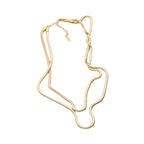 18K Gold Herringbone Snake Chain Extra Long Layered Necklace Set