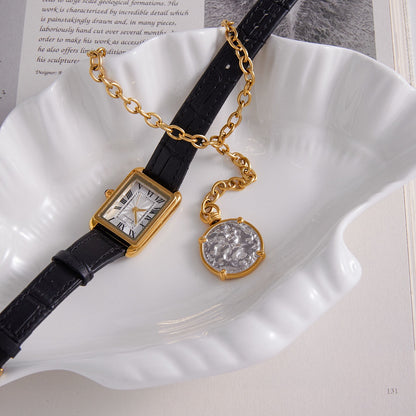 18K Gold Sun Goddess Y Shape Coin Pendant Necklace