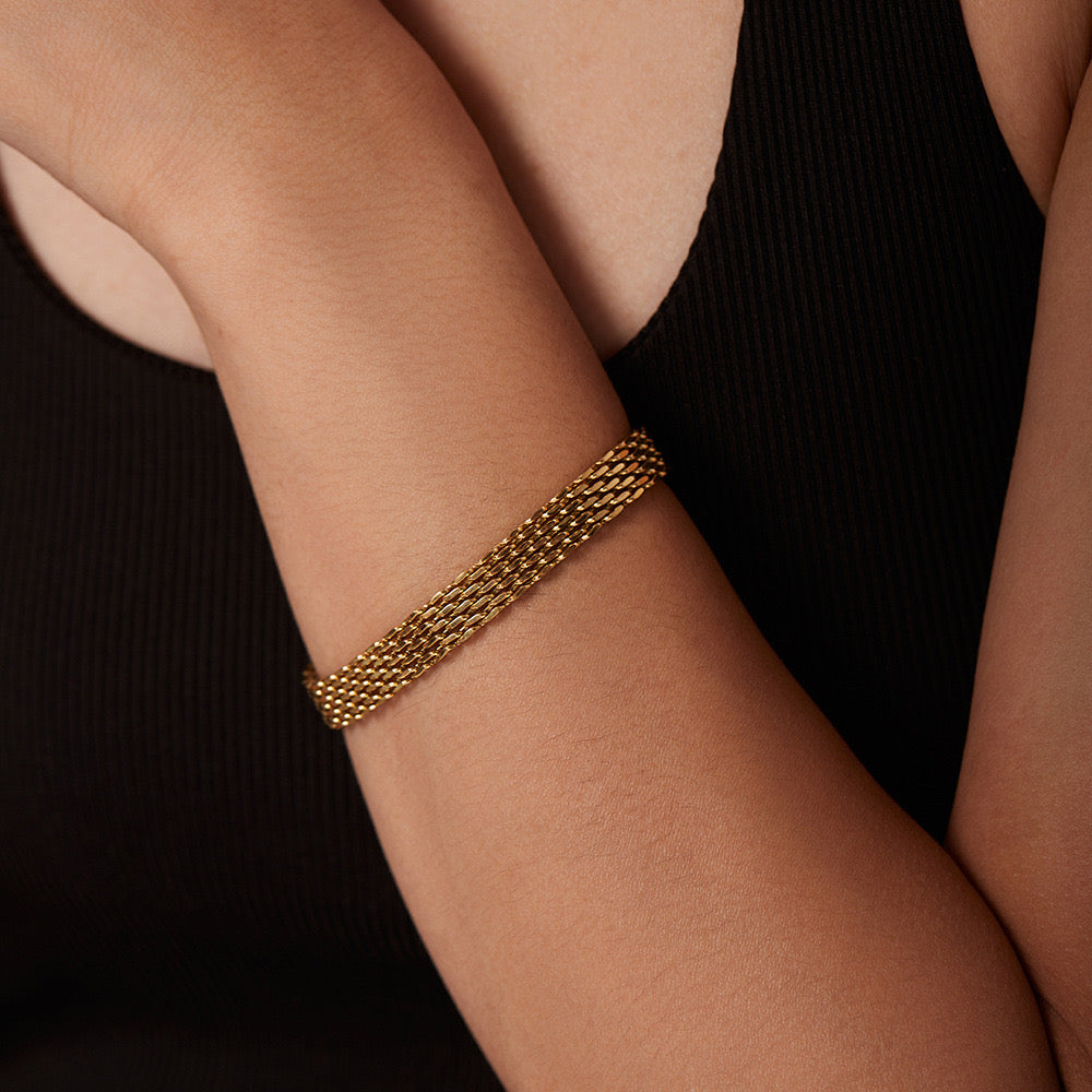 18K Gold Watch Chain Bracelet