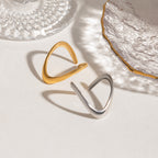 18K Gold Silm Chic Stacking Silver Ring