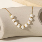 18K Gold Delicate Pearl Bracelet