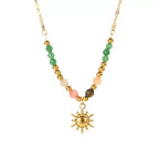 18K Gold Sun Spirit Beaded Necklace