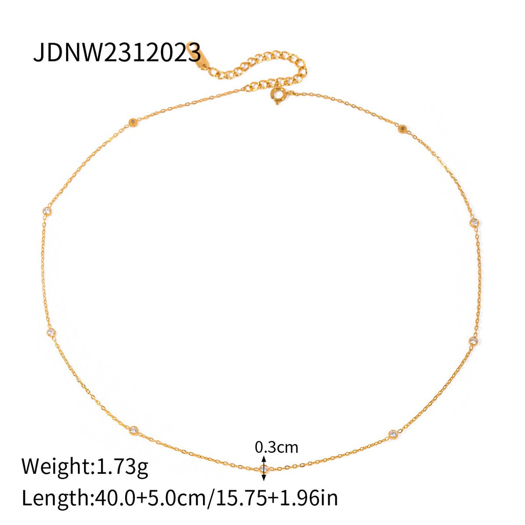 18K Gold Stardust Dainty Chain Necklace