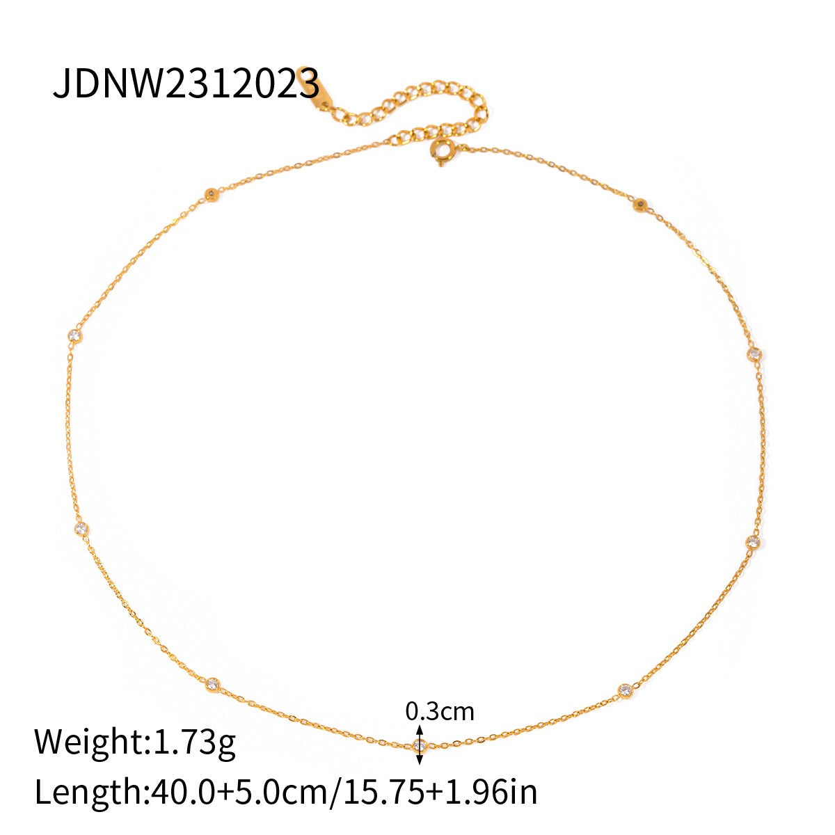 18K Gold Stardust Dainty Chain Necklace