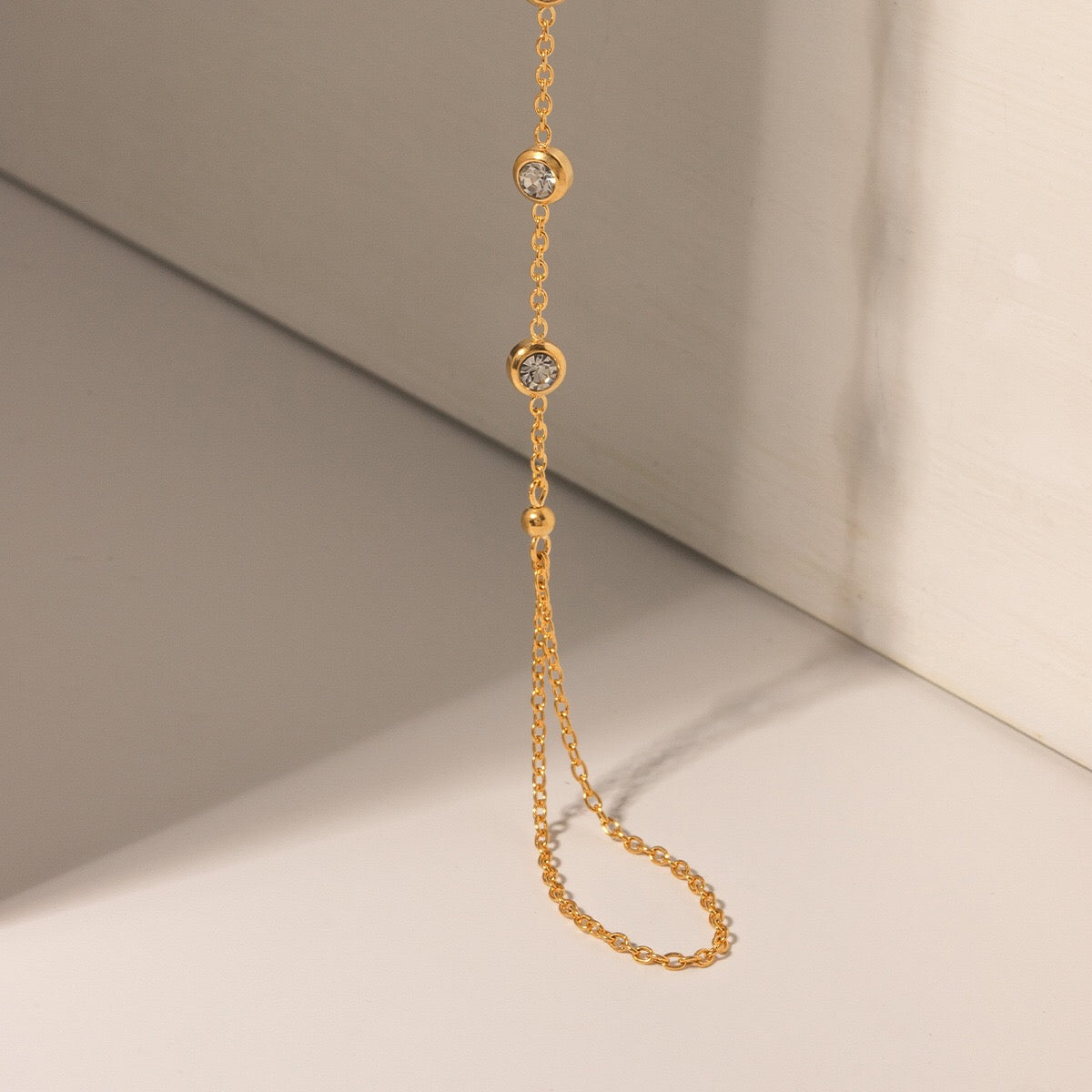 18K Gold Waterproof Starry Hand Chain Bracelet