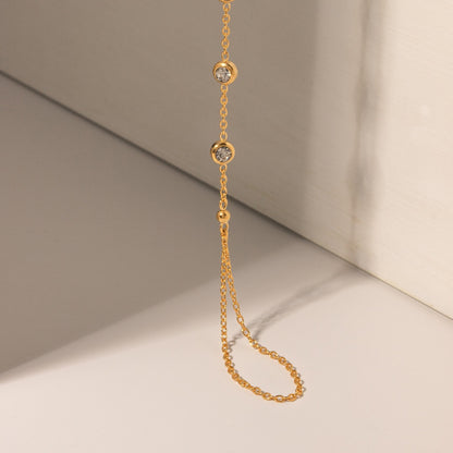 18K Gold Waterproof Starry Hand Chain Bracelet