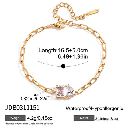 18K Gold Perfect Match Paperclip Chain Dainty Bracelet