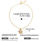 18K Gold Sweet Bloom Spinning Flower Pendant Necklace