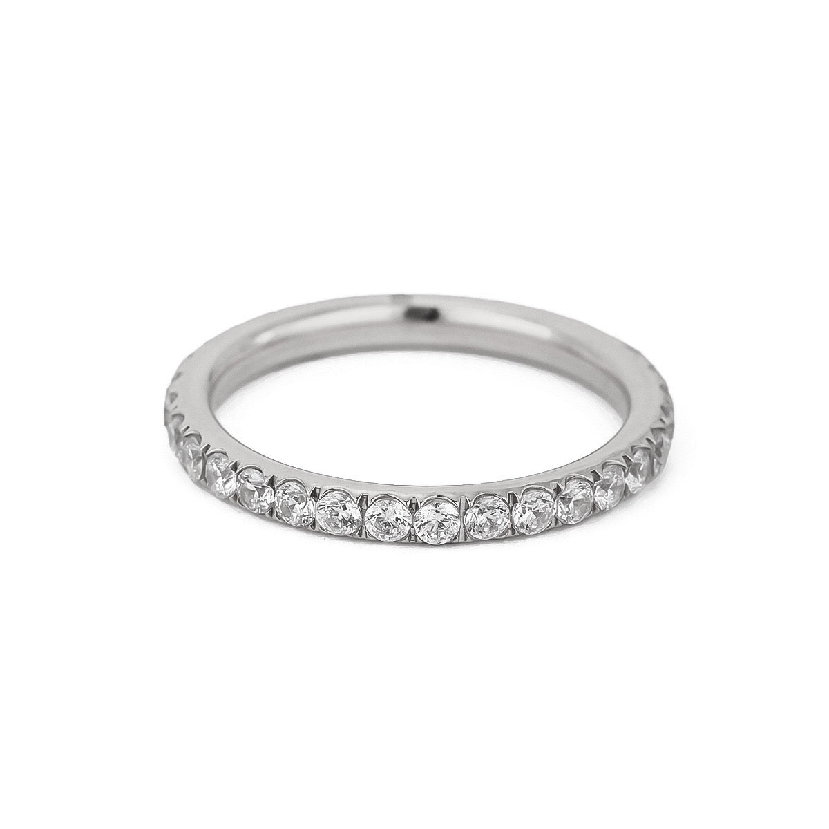18K Gold and Silver Gem Palette Eternity Ring