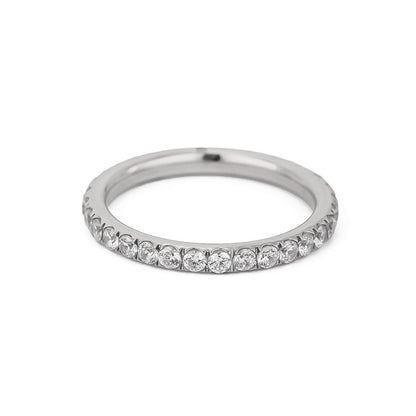 18K Gold and Silver Gem Palette Eternity Ring