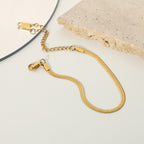 18K Gold Classic Herringbone Bracelet