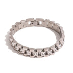 18K Gold Main Character Bling Watch Band Chain Bracelet