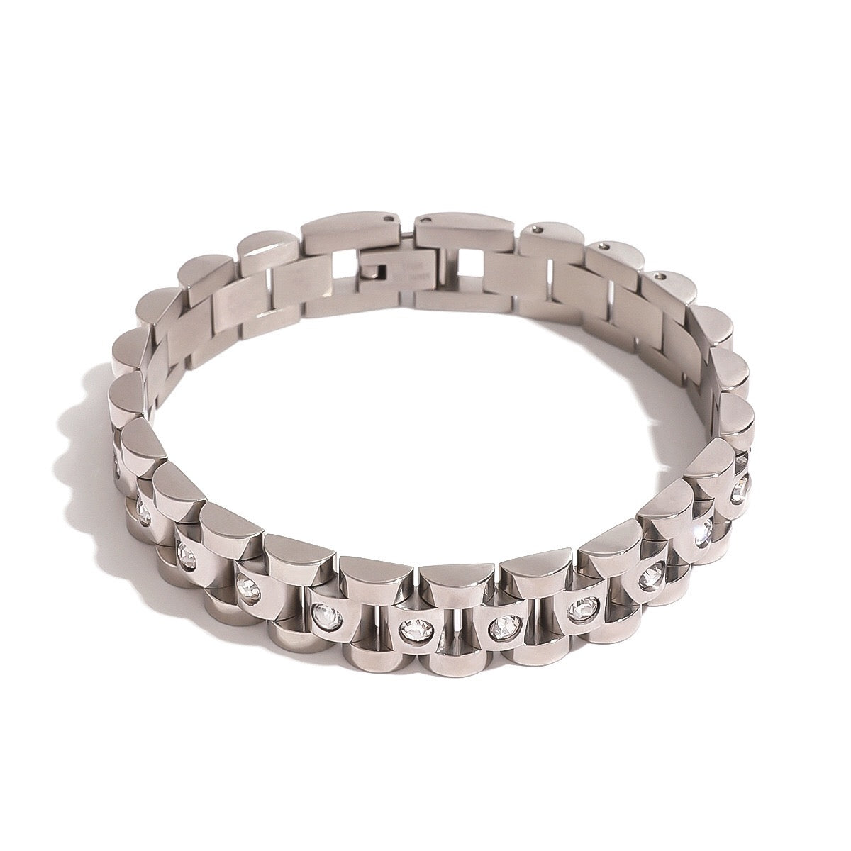 18K Gold Main Character Bling Watch Band Chain Bracelet