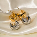 18K Gold Chunky Dome Statement Stud Earrings