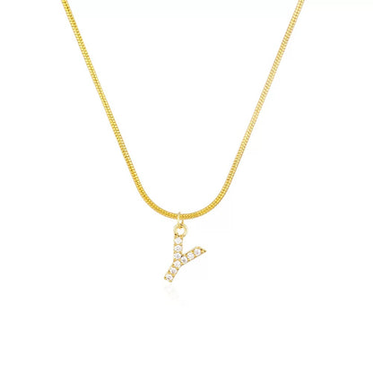 18K Gold Minimalist Glam Initial Necklace