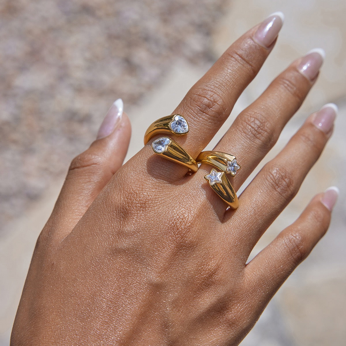 18K Gold Shooting Star Bejeweled Statement Ring