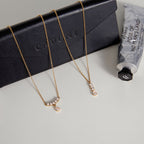 18K Gold High-wattage sparkle Pedant Y Shape Layered Necklace Set