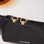 18K Gold and Silver Two Tone Spinelli Muse Small Hoop Huggie Earrings