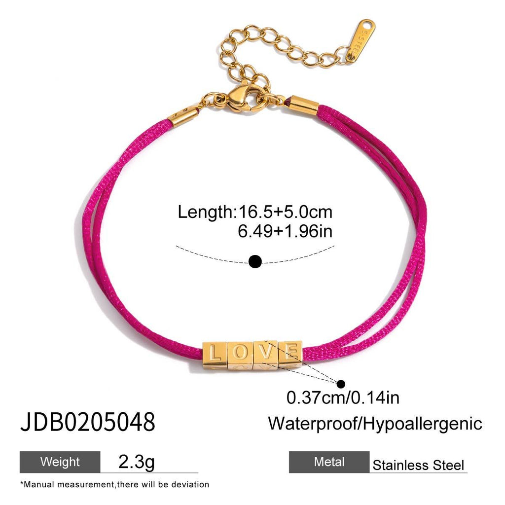 18K Gold Waterproof Dainty Coquette Bow Hand Chain Bracelet
