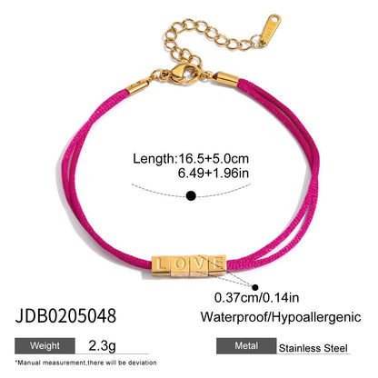 18K Gold Waterproof Dainty Coquette Bow Hand Chain Bracelet