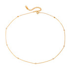 18K Gold Stars Align Chain Necklace