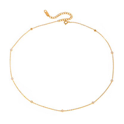 18K Gold Stars Align Chain Necklace