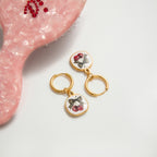 18K Gold Red Cherry Ring