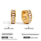 18K Gold Temptation Bling Small Hoop Huggie Earrings