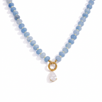 18K Gold Color Therapy Beaded Pendant Necklace