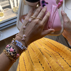 18K Gold Waterproof Pink Butterfly Trendy Hand Chain Bracelet