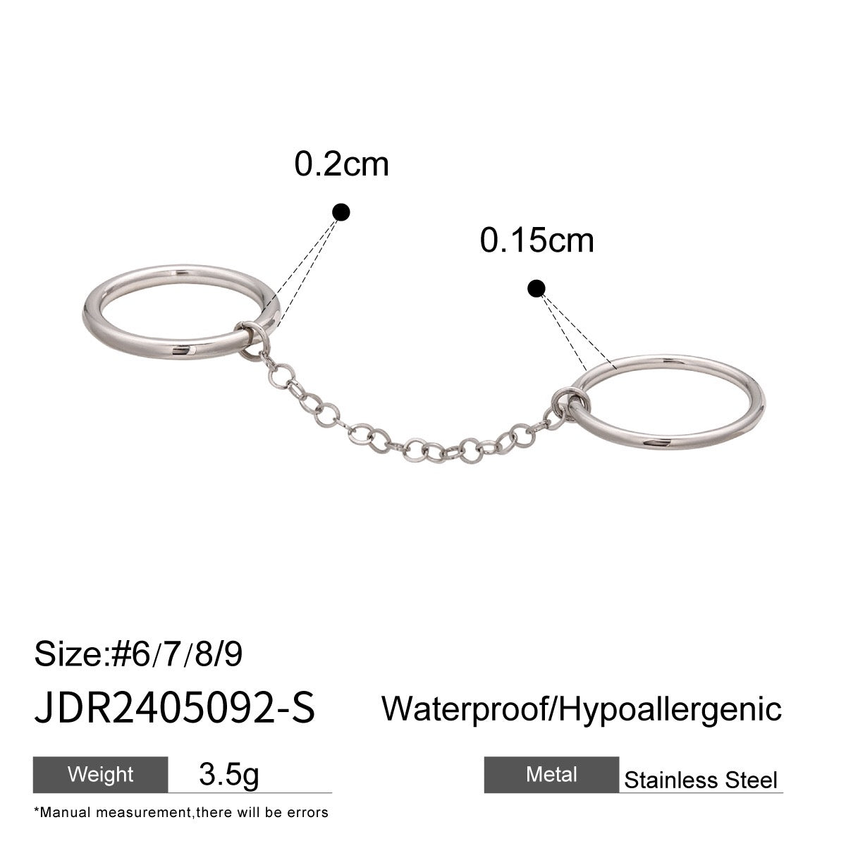 18K Gold Two Tone Connected Multi Layers Spinelli Stacking Rings