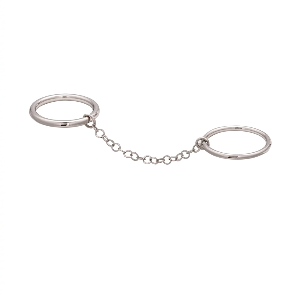 18K Gold Two Tone Connected Multi Layers Spinelli Stacking Rings
