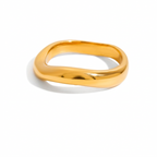 18K Gold Ravish Wavy Form Stacking Rings