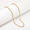 18K Gold Rope Chain Necklace