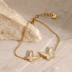 18K Gold Butterfly Bracelet