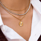 18K Gold Scarlet Love Red Heart Pendant Necklace
