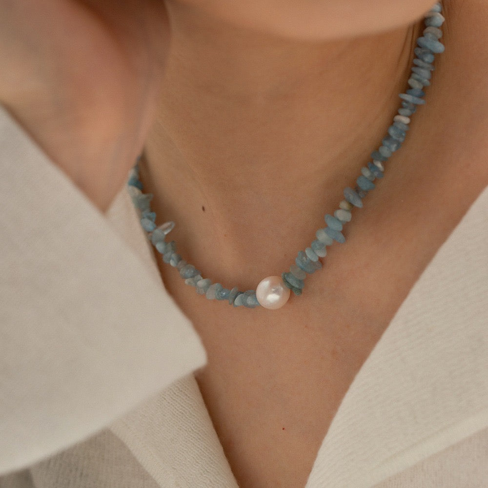 18K Gold Summer Breeze Beaded Pearl Necklace