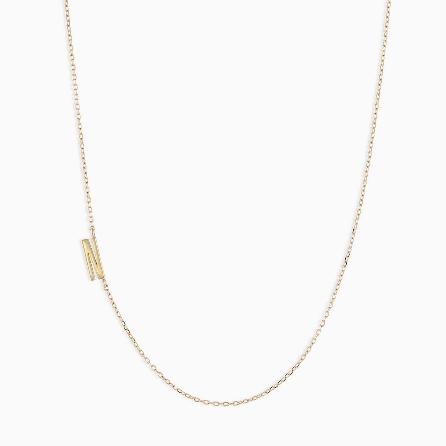 18K Gold Minimalist Initial Choker Necklace