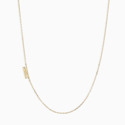 18K Gold Minimalist Initial Choker Necklace