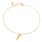 18K Gold MAMA Pearl Charm Pendant Necklace