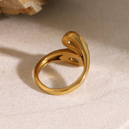 18K Gold Bold Jewel Ring