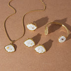 18K Gold Salt Air Seashell Pendant Necklace